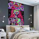 GobekUsa Green Star Girl Tapestry Wall Hanging Psychedelic Home Decor