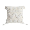 GobekUsa Geometric Tufted Tassel Pillow Cover - Handcrafted Boho Chic Cushion Cover