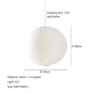 GobekUsa Akari Rice Paper Pendant Lights - Handwoven LED Hanging Lamp for Home Décor