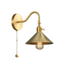 GobekUsa LED Copper Wall Lights | Pull Chain Switch | Indoor Bedroom Living Room Lamp