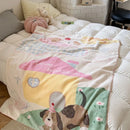 GobekUsa Kids Cartoon Milk Velvet Nap Blanket: Soft & Warm Quilt for All Seasons