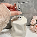 GobekUsa Wrinkle Ceramic Soap Dispenser Pump Bathroom Lotion Bottle Accessories
