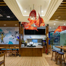 GobekUsa Bamboo Fish Pendant Light: Chinese Style Chandelier for Modern Living Room Decor