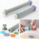 GobekUsa Adjustable Silicone Rolling Pin for Fondant Cake Pastry Decor - Bakeware Tool