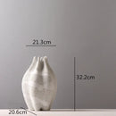 GobekUsa Dot Pattern Ceramic Vase: Handmade Abstract Geometric Home Decoration