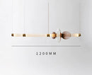 GobekUsa Luna Glass Tube Chandelier for Kitchen Dining Staircase LED Pendant Lamp