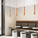 Cream Marble Linear Pendant Light