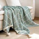 GobekUsa Knit Sofa Blanket - Luxury Decorative Plaid Bedspread Throw Blanket