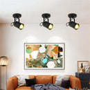 GobekUsa Black Wrought Iron Spotlight Accent Lamp - Adjustable Flush Mount Lighting