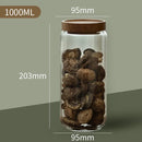 GobekUsa Glass Airtight Canister with Wooden Lid | Versatile Kitchen Storage Solution