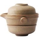 GobekUsa Kung Fu Tea Set: Teapot, 2 Teacups, Travel Green Tea Cups, Ceramic Gaiwan