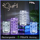 GobekUsa Crystal LED Night Light, USB Rechargeable Ambient Lamp for Room Decor
