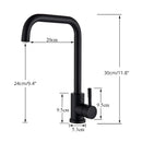 GobekUsa Kitchen Faucet Hot Cold Water Mixer - Matte Black/Brushed Nickel Kitchen Taps