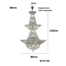 GobekUsa Crystal LED Chandelier Light Fixture for Luxe Living Room Décor