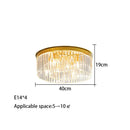 GobekUsa Crystal Round Ceiling Chandelier for Elegant Living and Dining Rooms