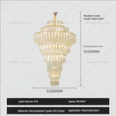 GobekUsa Crystal Hollow Chandelier: Elegant Lighting for European Villa, Hotel Lobby, and Living Room