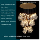 GobekUsa Acrylic Leaf Chandelier LED Light Dimmable Luxury Pendant for Home Decor
