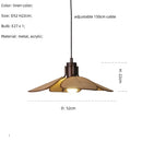 GobekUsa Hat Pendant Light: Retro Minimalist E27 LED Hanging Lamp for Dining Room