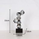 GobekUsa Geometric Crystal Ball Desk Ornament: Abstract Crafts Crystal Artwork for Aesthetic Room Decor
