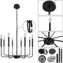 GobekUsa Iron Chandelier for American Rural Style Living Room Kitchen Dining Bedroom