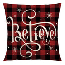 GobekUsa Christmas Linen Cushion Cover 45x45cm Sofa Home Party Decor