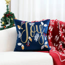 GobekUsa Christmas Tree Embroidered Cushion Cover - Festive Decor Pillow Cover