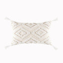 GobekUsa Cotton Tassels White Cushion Covers 45x45/30x50cm - Square Geometry Pillowcase