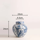 GobekUsa Blue White Porcelain Vase Plant Pots Room Decor Flowers Arrangement