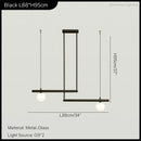 GobekUsa LED Linear Hanging Lamp for Home Modern Minimalist Living Room Chandelier