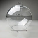 GobekUsa Hand Blown Clear Glass Globe Lamp Shade with 2 Ends Opening, D18cm Glass Cover Ball Lampshade