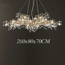 GobekUsa Gold Crystal Chandelier: Modern LED Luxury Lighting for Living Room Villa