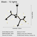GobekUsa Glass LED Chandelier Ceiling Light for Modern Nordic Design Home Decor
