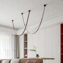 GobekUsa Leather Chandelier: Minimalist Nordic LED Pendant Lamp for Living Room, Dining Room & Bedroom