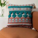 GobekUsa Bohemian Floral Throw Pillow Cover with Tassels