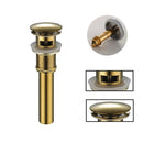 GobekUsa Gold Large Round Bathroom Pop-up Drain for Copper Washbasin Sink