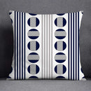 GobekUsa Blue Geometric Floral Design Pillowcase - Modern Home Decor Cushion Cover
