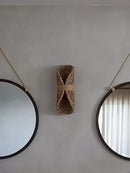 GobekUsa Japanese Wabi-Sabi Ratta Weaving Wall Sconce for Home Decor