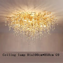 GobekUsa Crystal Tree Branch Chandelier: Luxury LED Pendant Light for Elegant Living Spaces