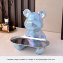 GobekUsa Geometric Bear Piggy Bank Key Tray Cosmetic Bookshelf Statue & Storage Box