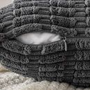 GobekUsa Corduroy Striped Pillow Cover 18x18 Inch Luxury Cushion Case for Living Room