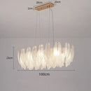 GobekUsa Crystal Feather Chandelier: Luxury Pendant for Home Decor & Designer Ceiling Fixture