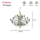 GobekUsa 2097 Gold Silver Chandelier 50 Heads Pendant Lights for Living Room decor