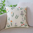 GobekUsa Green Tulip Embroidery Pillowcase 45X45CM - Sofa Bed Office Car Chair Cover
