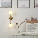 GobekUsa Golden Glass LED Wall Lamp for Bedroom, Living Room - Nordic Design