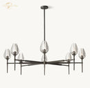 GobekUsa Crystal Tulip Chandelier Pendant Light Living Room Dining Bedroom Luxury Glass Lighting