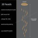 GobekUsa Crystal Pendant Chandelier for High Ceilings