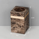 GobekUsa Emperador Dark Marble Bathroom Set: Toothbrush Holder, Soap Dispenser, Luxury Accessories