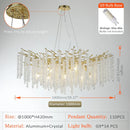 GobekUsa Crystal Metal Chandelier: Elegant Luxury Hanging Lamp for Home Hotel Decor