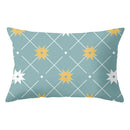 GobekUsa Geometric Striped Curved Rectangle Pillowcase - Yellow Blue Sofa Throw Pillows