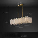 GobekUsa Art Deco Golden Copper Glass Chandelier LED Lighting Fixture